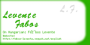 levente fabos business card